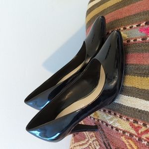 Franco Sarto Black Pattent leather pumps